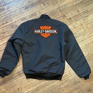 RED CAP Vintage looking Harley Davidson of Santa Fe, NM mechanics jacket